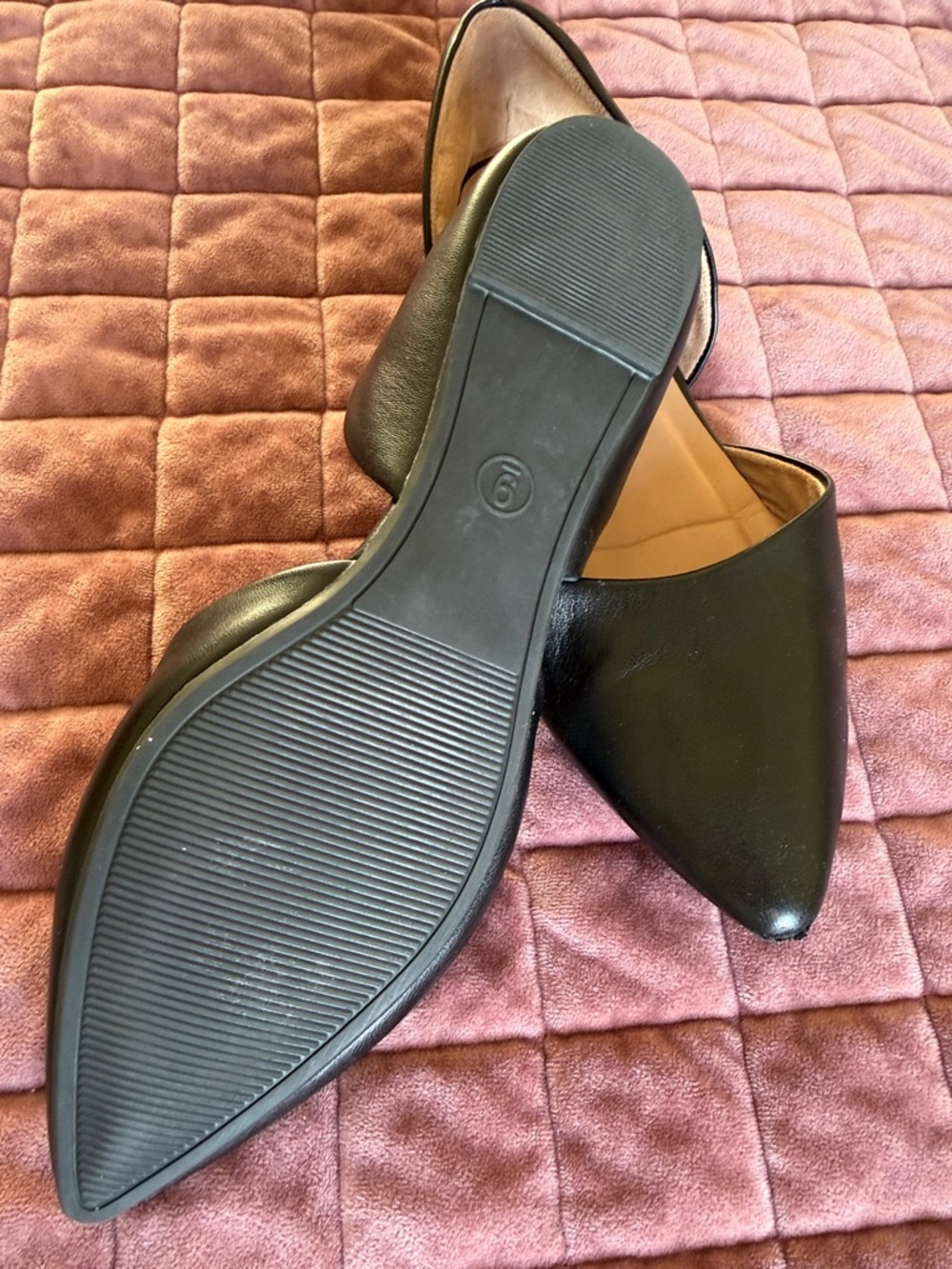 a new day Black Pointed Flats Size 9 - Picture 5 of 8